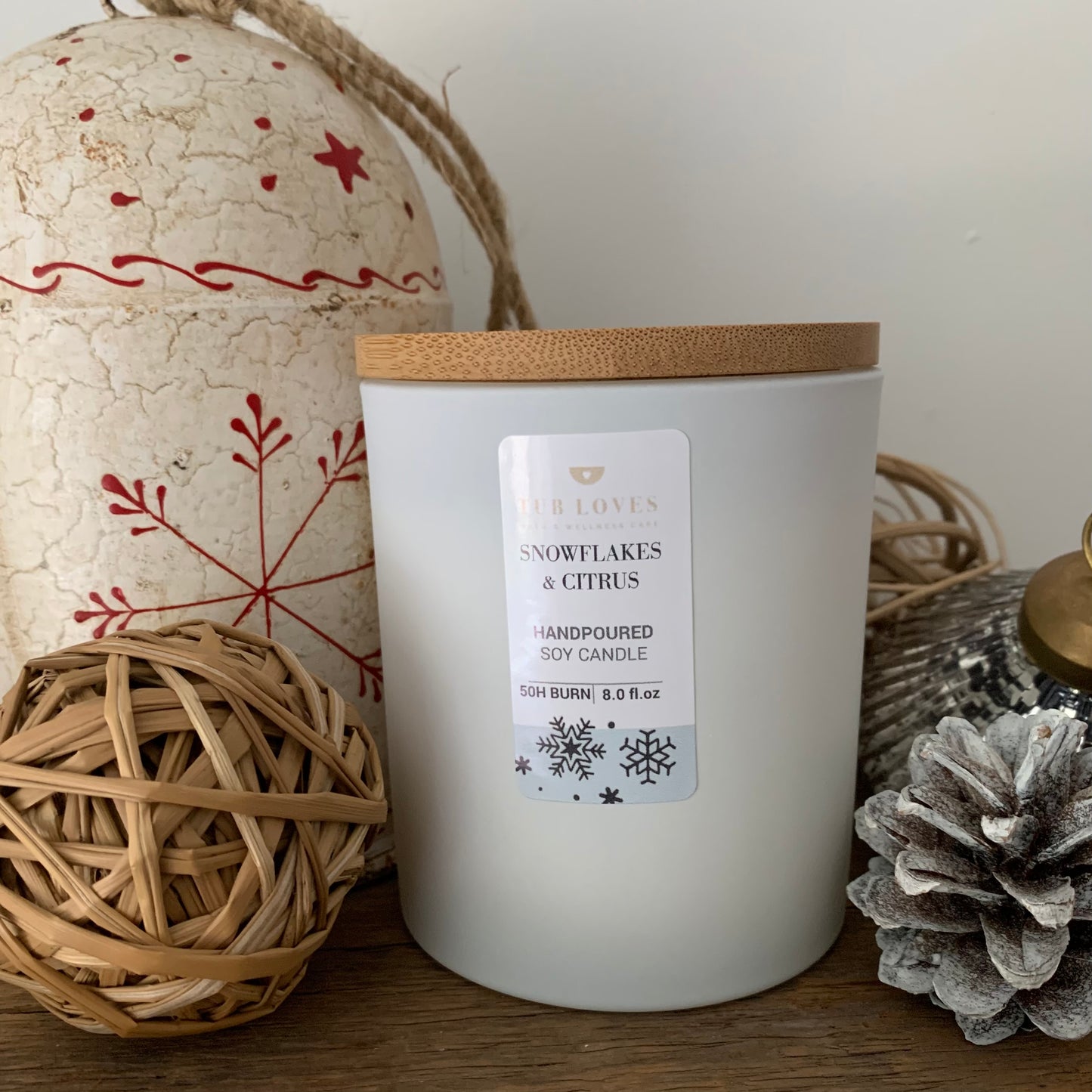 Snowflakes & Citrus Soy Candle