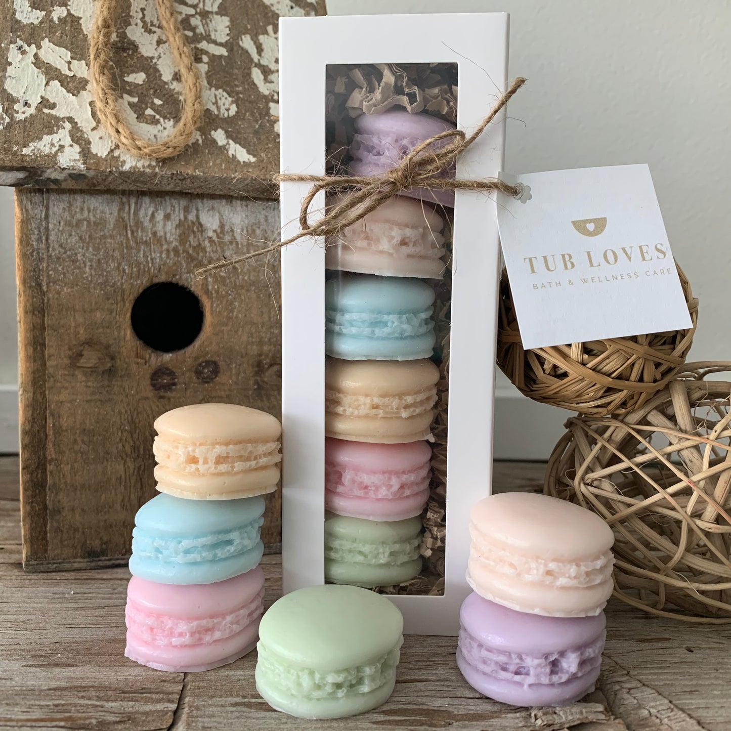 MACARON TRIPLE BUTTER GOATS MILK SOAP - SPRING FRESH GIFT SET - Tub Loves