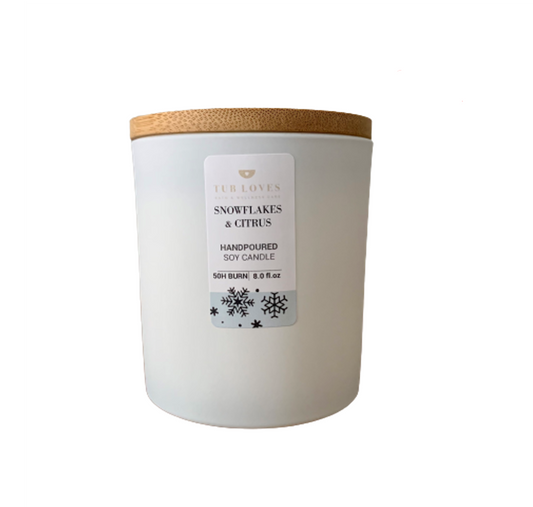 Snowflakes & Citrus Soy Candle