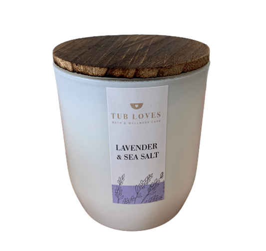 Lavender & Sea Salt Soy Candle - Tub Loves
